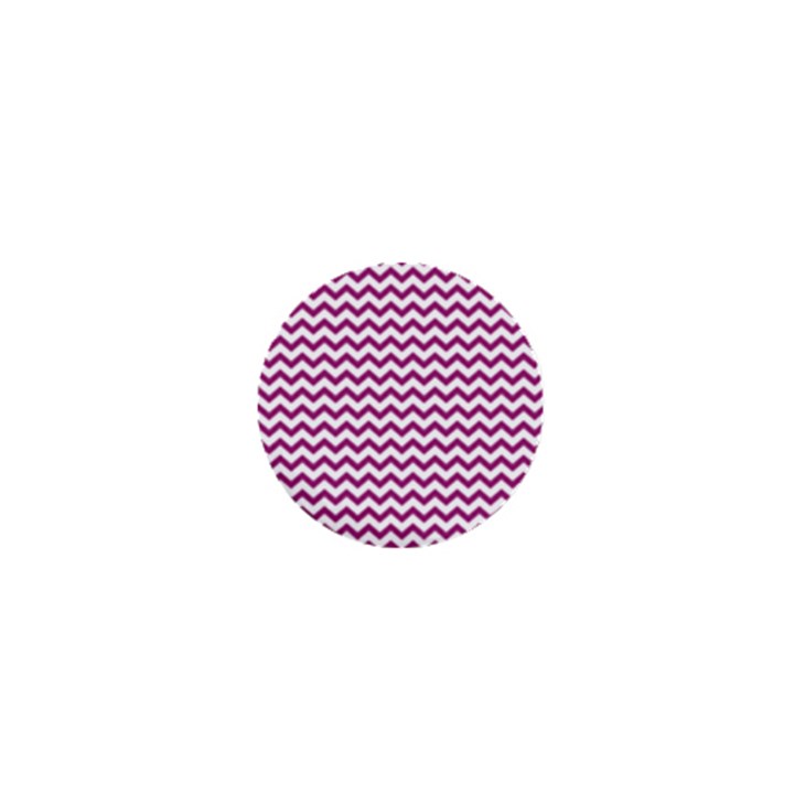 Chevron Wave Purple White 1  Mini Buttons