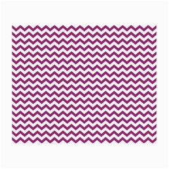 Chevron Wave Purple White Small Glasses Cloth (2-side) by Mariart