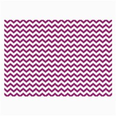 Chevron Wave Purple White Large Glasses Cloth by Mariart