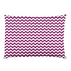 Chevron Wave Purple White Pillow Case by Mariart