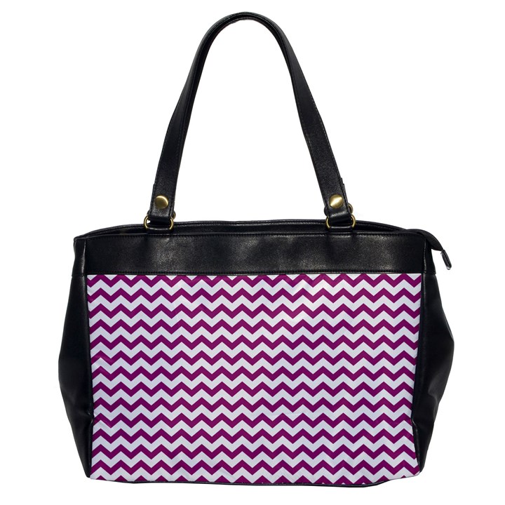 Chevron Wave Purple White Office Handbags