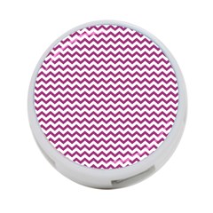 Chevron Wave Purple White 4-port Usb Hub (two Sides)  by Mariart