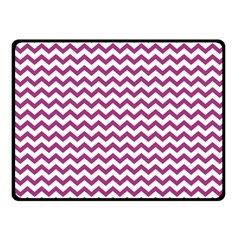 Chevron Wave Purple White Fleece Blanket (small)