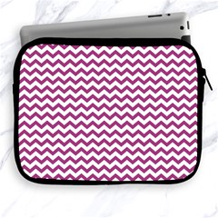 Chevron Wave Purple White Apple Ipad 2/3/4 Zipper Cases by Mariart