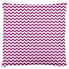 Chevron Wave Purple White Standard Flano Cushion Case (one Side) by Mariart