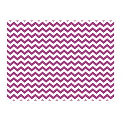 Chevron Wave Purple White Double Sided Flano Blanket (mini)  by Mariart