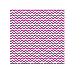 Chevron Wave Purple White Small Satin Scarf (square) by Mariart