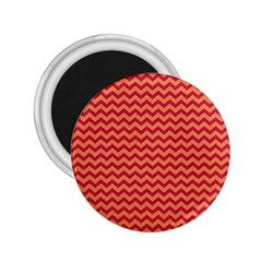 Chevron Wave Red Orange 2 25  Magnets