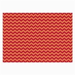 Chevron Wave Red Orange Large Glasses Cloth by Mariart