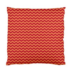 Chevron Wave Red Orange Standard Cushion Case (two Sides)