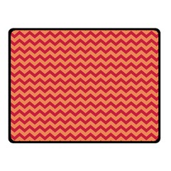 Chevron Wave Red Orange Fleece Blanket (small) by Mariart