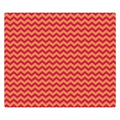 Chevron Wave Red Orange Double Sided Flano Blanket (small)  by Mariart