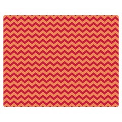 Chevron Wave Red Orange Double Sided Flano Blanket (medium)  by Mariart