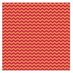 Chevron Wave Red Orange Large Satin Scarf (square) by Mariart