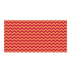 Chevron Wave Red Orange Satin Wrap by Mariart