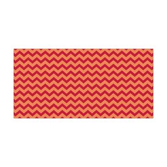 Chevron Wave Red Orange Yoga Headband by Mariart