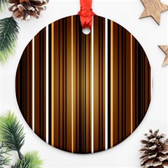 Brown Line Image Picture Ornament (round) by Mariart