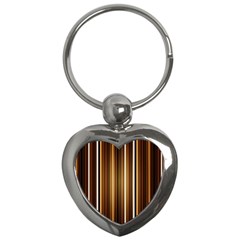 Brown Line Image Picture Key Chains (Heart) 