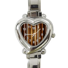 Brown Line Image Picture Heart Italian Charm Watch by Mariart