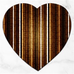 Brown Line Image Picture Jigsaw Puzzle (heart) by Mariart