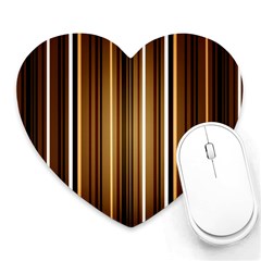 Brown Line Image Picture Heart Mousepads by Mariart