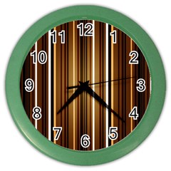 Brown Line Image Picture Color Wall Clocks by Mariart