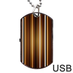 Brown Line Image Picture Dog Tag Usb Flash (one Side)