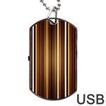 Brown Line Image Picture Dog Tag USB Flash (Two Sides) Back