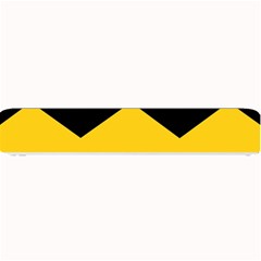 Chevron Wave Yellow Black Line Small Bar Mats by Mariart