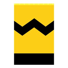 Chevron Wave Yellow Black Line Shower Curtain 48  X 72  (small)  by Mariart