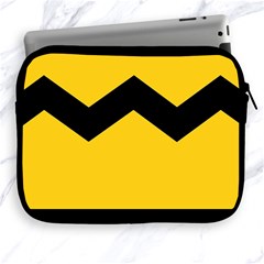 Chevron Wave Yellow Black Line Apple Ipad 2/3/4 Zipper Cases by Mariart