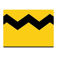 Chevron Wave Yellow Black Line Double Sided Flano Blanket (mini)  by Mariart