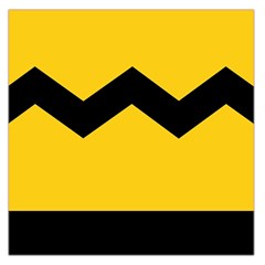 Chevron Wave Yellow Black Line Large Satin Scarf (square) by Mariart