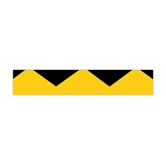 Chevron Wave Yellow Black Line Flano Scarf (mini) by Mariart