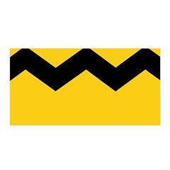 Chevron Wave Yellow Black Line Satin Wrap by Mariart