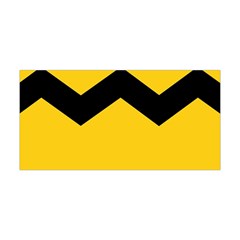 Chevron Wave Yellow Black Line Yoga Headband by Mariart