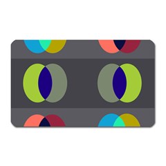 Circles Line Color Rainbow Green Orange Red Blue Magnet (rectangular)