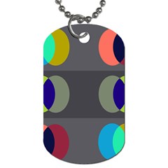 Circles Line Color Rainbow Green Orange Red Blue Dog Tag (one Side) by Mariart