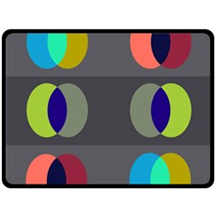 Circles Line Color Rainbow Green Orange Red Blue Fleece Blanket (large)  by Mariart