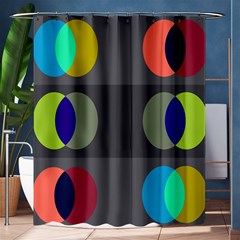 Circles Line Color Rainbow Green Orange Red Blue Shower Curtain 60  X 72  (medium)  by Mariart