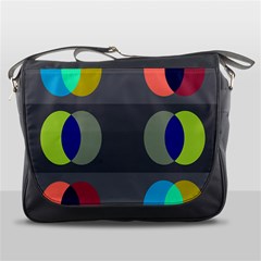 Circles Line Color Rainbow Green Orange Red Blue Messenger Bags