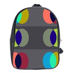 Circles Line Color Rainbow Green Orange Red Blue School Bags (xl)  by Mariart