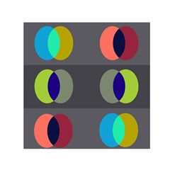 Circles Line Color Rainbow Green Orange Red Blue Small Satin Scarf (square) by Mariart