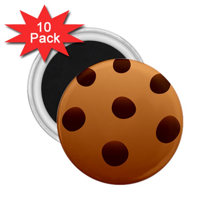 Cookie Chocolate Biscuit Brown 2.25  Magnets (10 pack) 