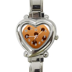 Cookie Chocolate Biscuit Brown Heart Italian Charm Watch by Mariart