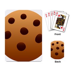 Cookie Chocolate Biscuit Brown Playing Card by Mariart