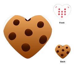 Cookie Chocolate Biscuit Brown Playing Cards (heart)  by Mariart