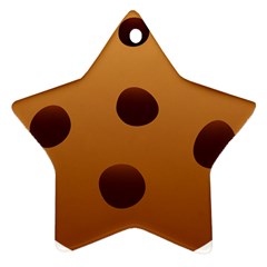 Cookie Chocolate Biscuit Brown Star Ornament (two Sides) by Mariart