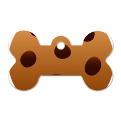 Cookie Chocolate Biscuit Brown Dog Tag Bone (two Sides) by Mariart