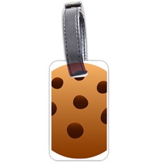 Cookie Chocolate Biscuit Brown Luggage Tags (one Side)  by Mariart